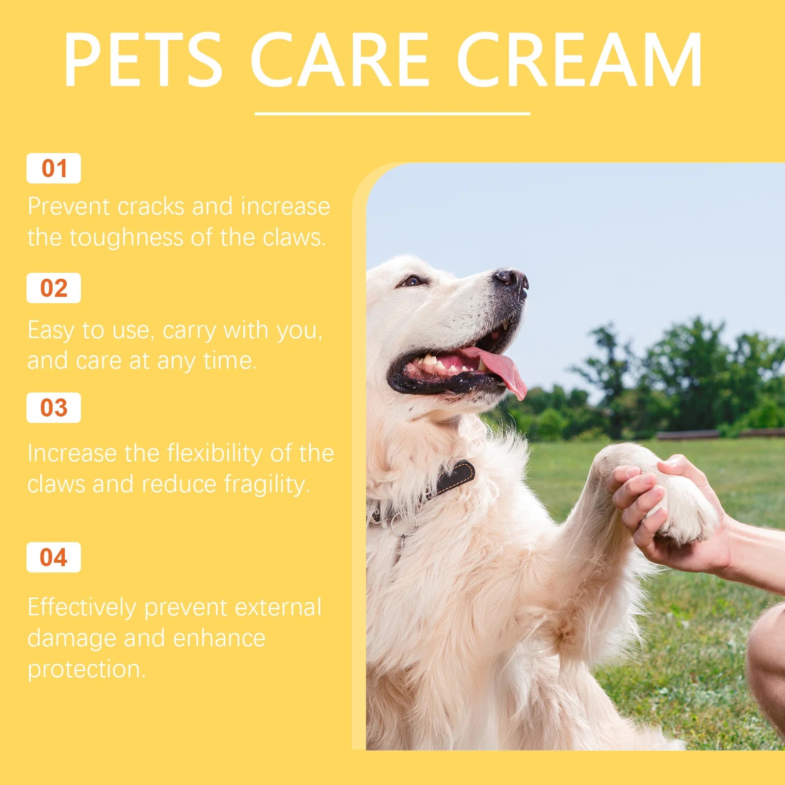 Pet Paw Balm Stick Gentle Moisturizing Nourishing Care Vet Recommended for Dogs Cats Dry Cracked Pads All Seasons